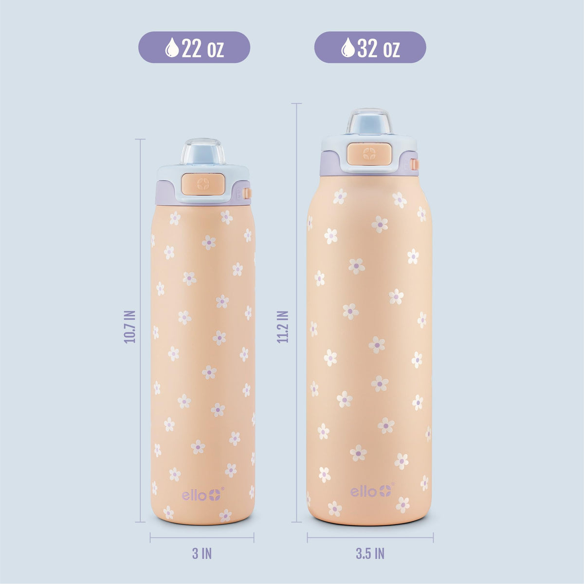 Pop & Fill 32oz Stainless Water Bottle (32oz / Gloss Daisies)