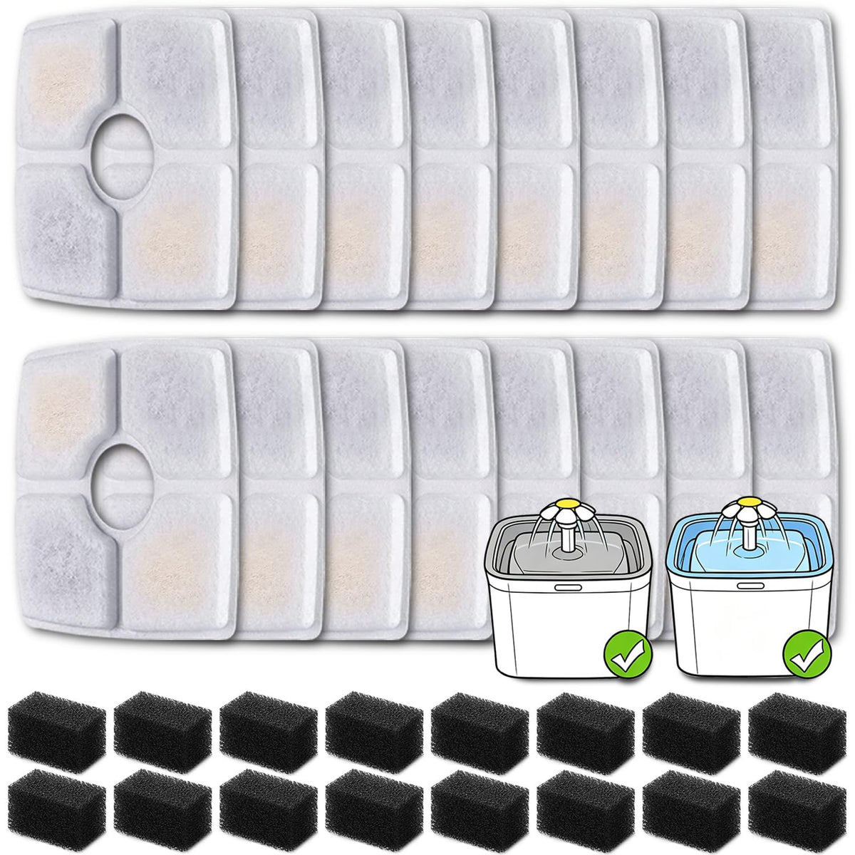 16 Pack Replacement Filters & 16 Pack Pre (16+16)