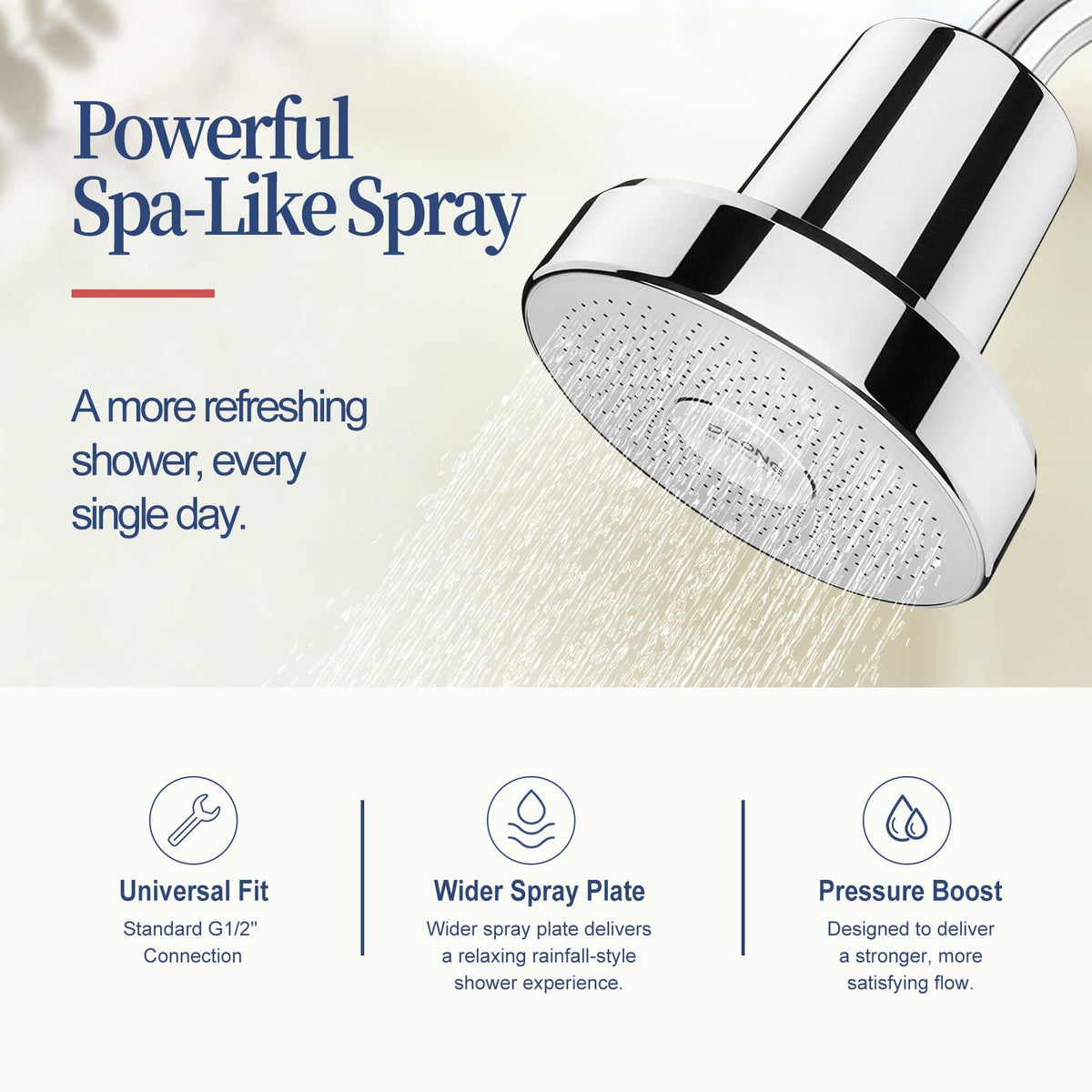 Filtered Shower Head with Filters (Chrome)