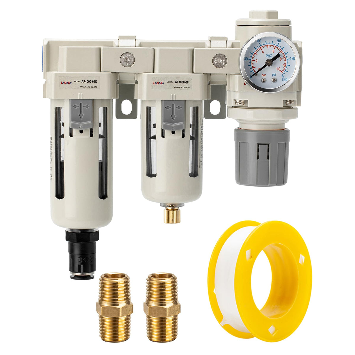 Air Pressure Regulator (3/4NPT / Auto+Semi-Auto Drain)