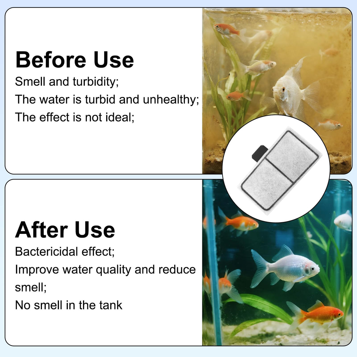 24pcs Filter Cartridges Compatible with Topfin Top Fin EF (EF-S)
