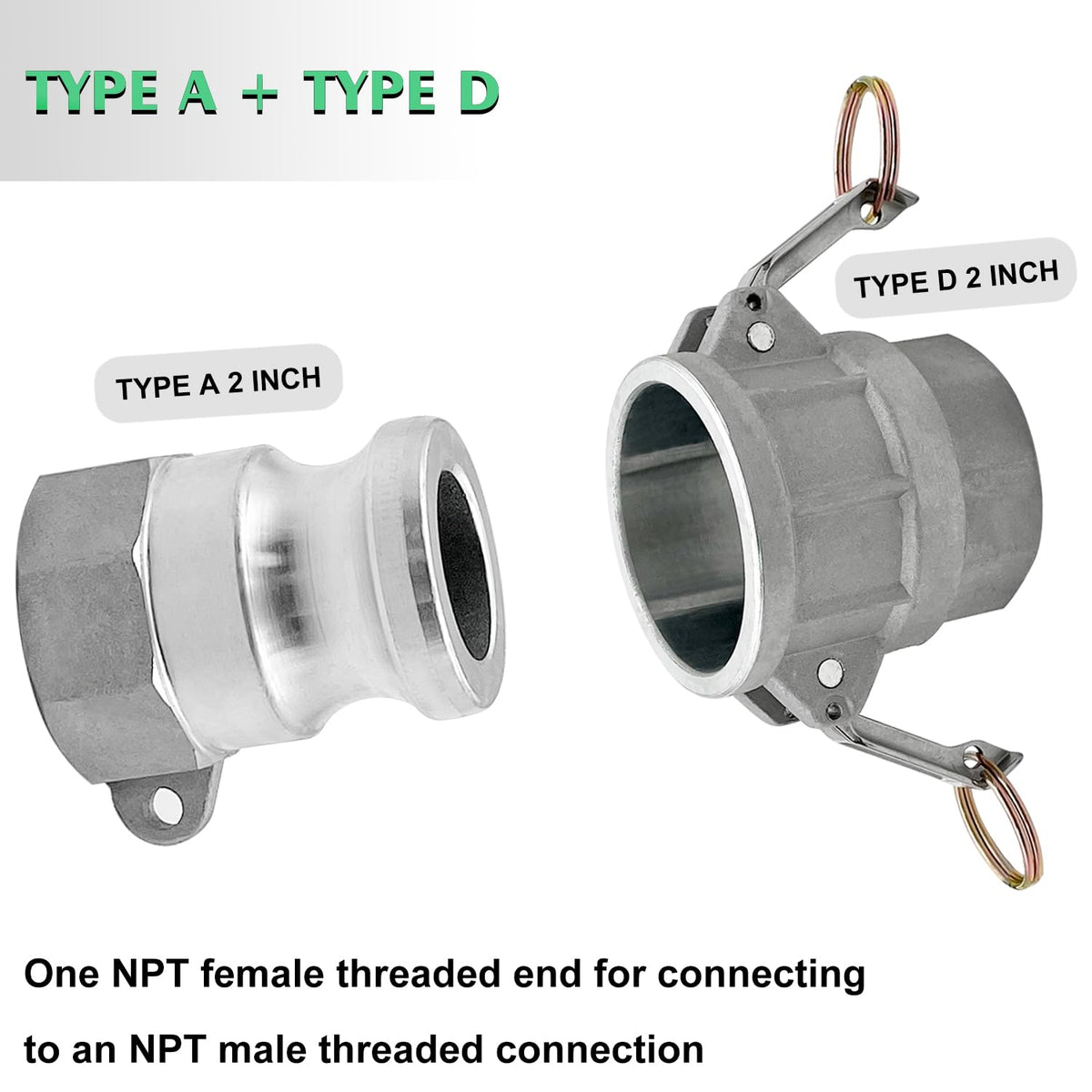 2 PCS Type A and Type D (2 inch A+D)