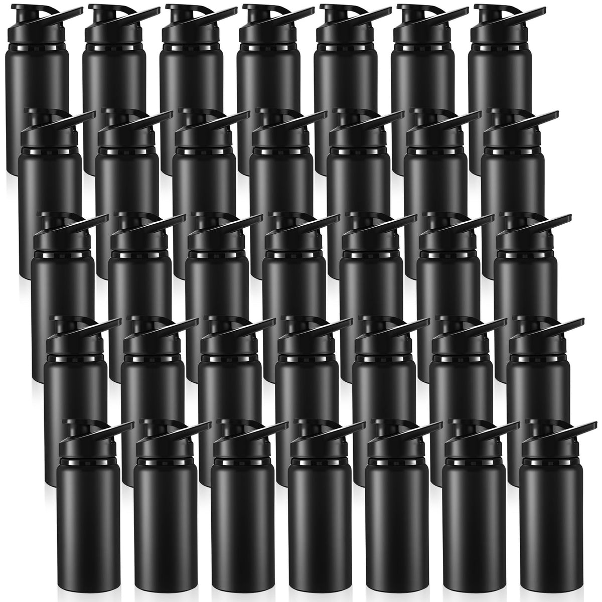 Aluminum Water Bottle Bulk (17 Ounces (Pack of 42) / Black 4)