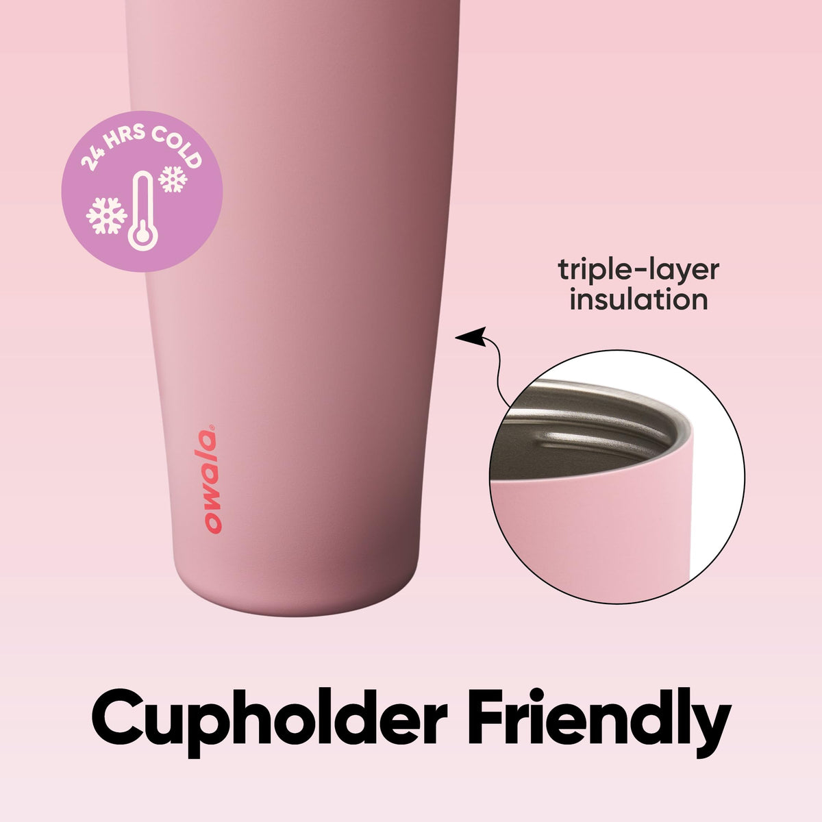 FreeSip Tumbler Stainless Steel Water Bottle 40 oz Angel Food Cake (Angel Food Cake / 40 Ounces)
