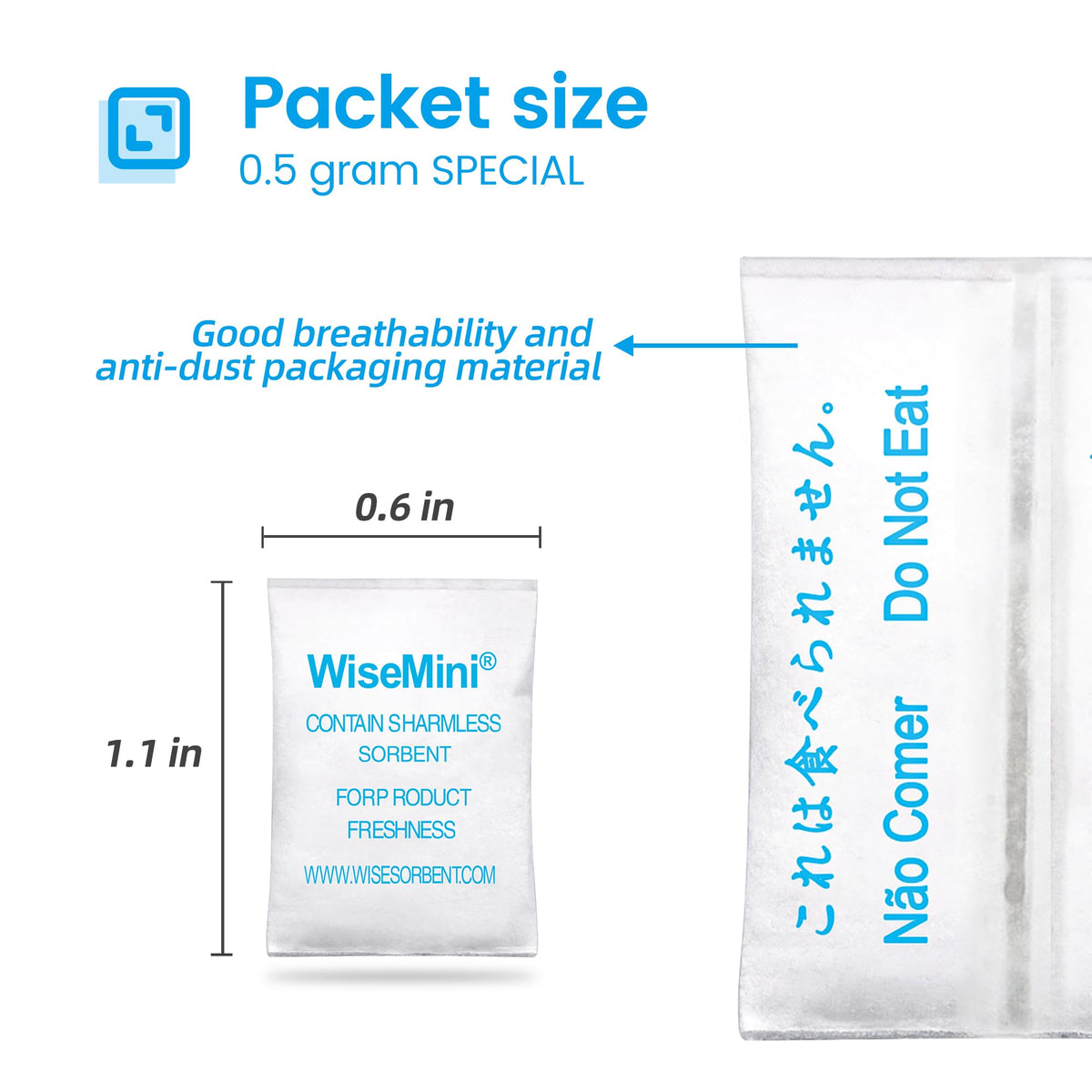 0.5 Gram 11000 Pack Silica Gel Packs (0.5g*11000)