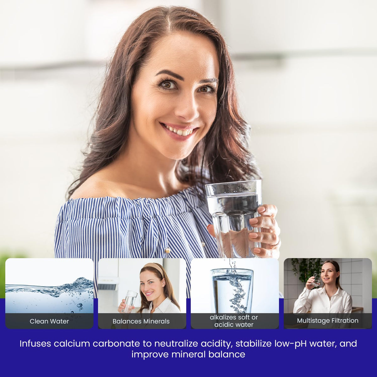 Calcite & Coconut Shell GAC Water Filter Cartridge (Calcite Coconut Shell GAC / 2-7/8" x 9-3/4")