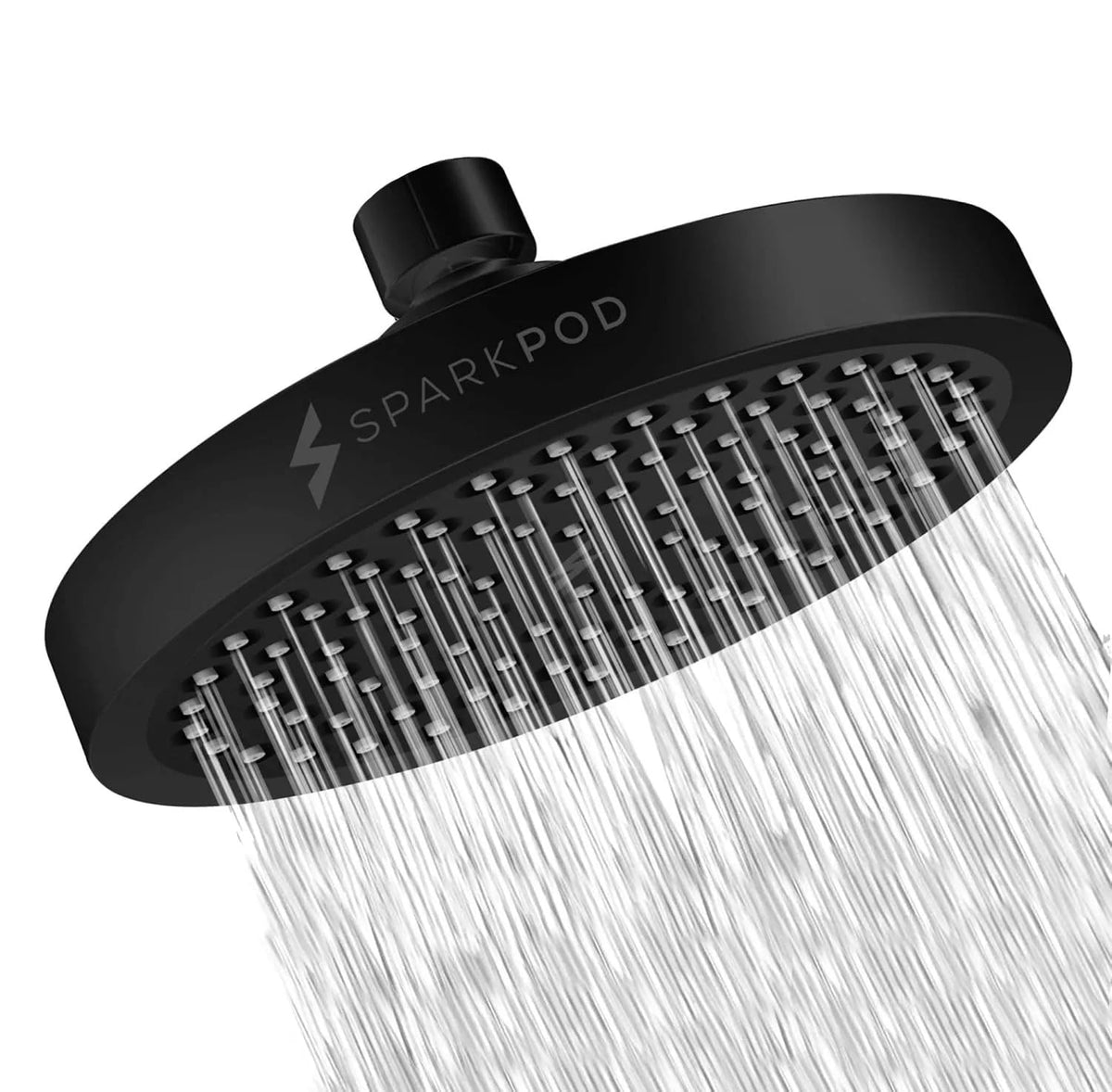 Rain Shower Head (6 Inch Round / Midnight Black Matte)
