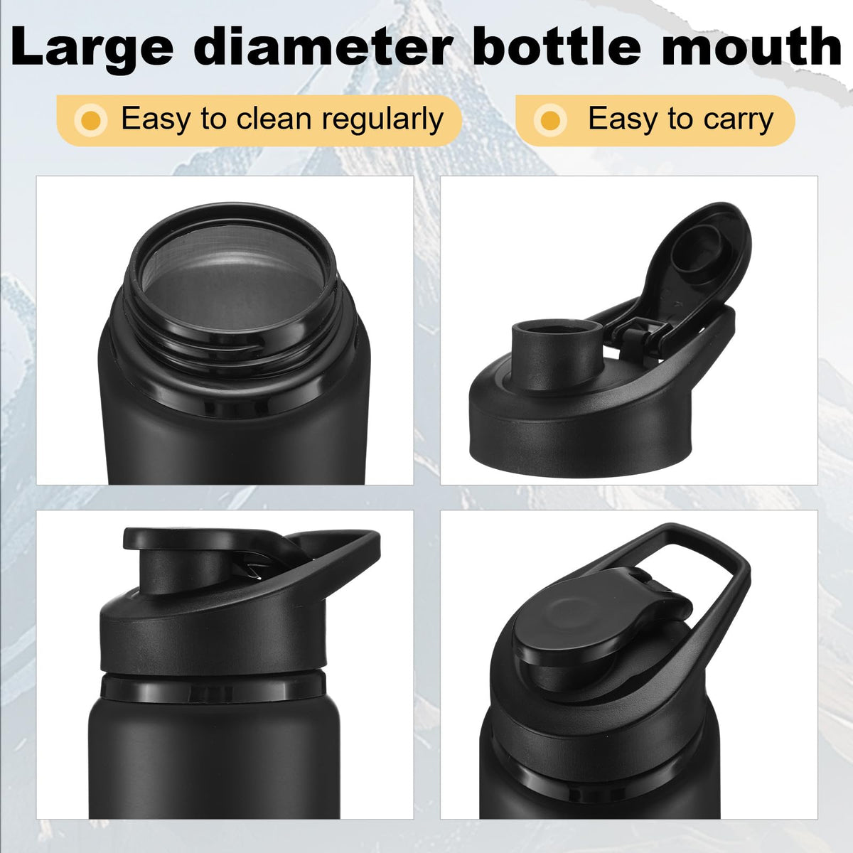 Aluminum Water Bottle Bulk (17 Ounces (Pack of 42) / Black 4)