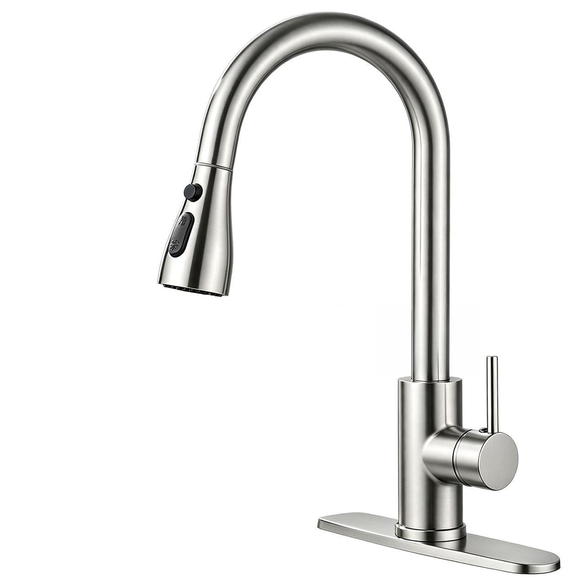 Kitchen Faucet with Pull Down Sprayer (Brushed Nickel-3 / Classic)