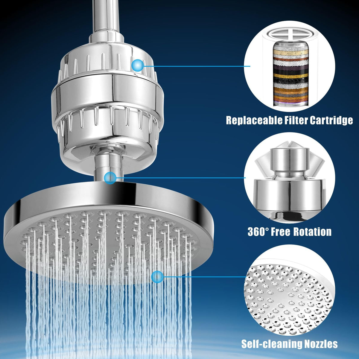 Filtered Shower Head (Chrome)