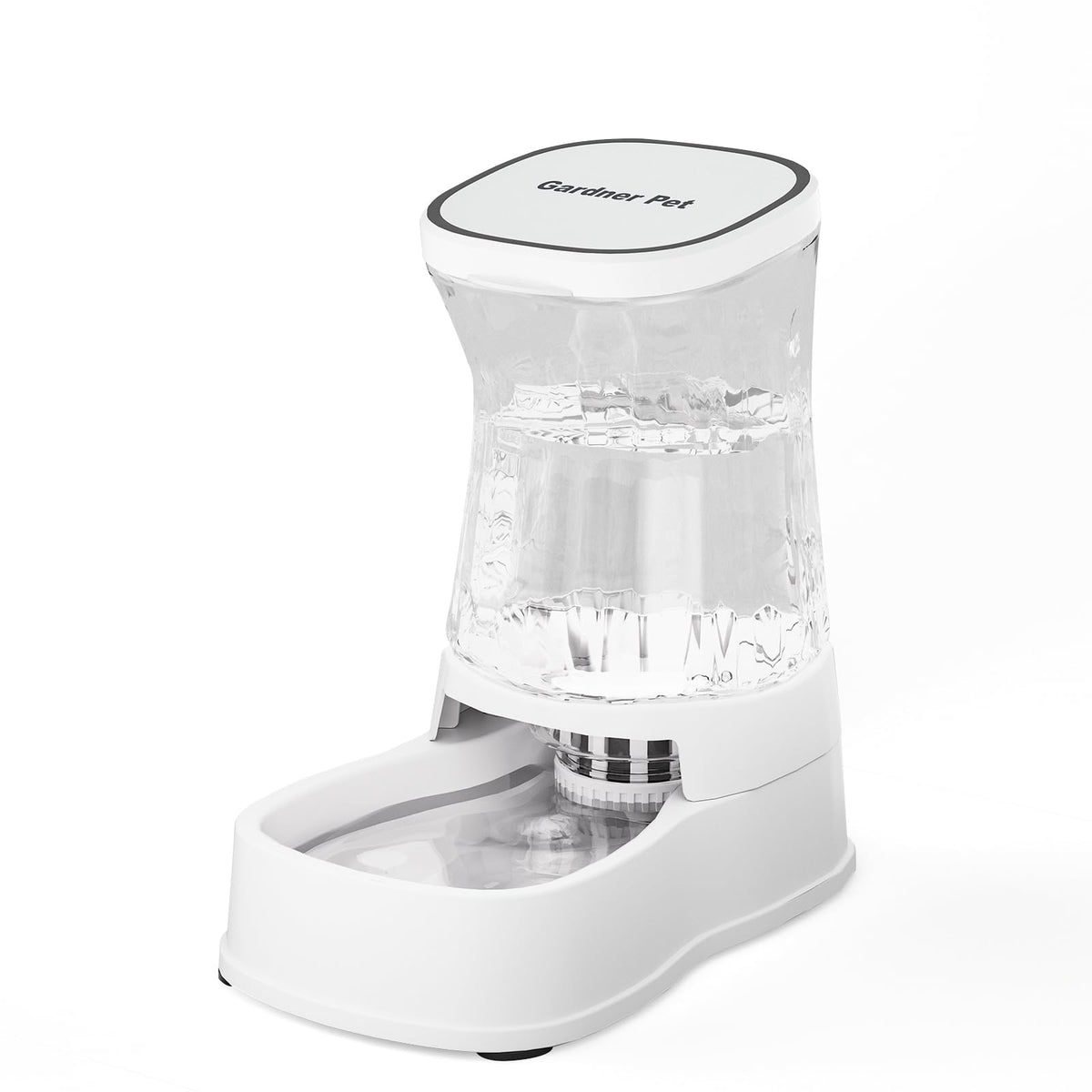 1.0Gal Gravity Automatic Dog Water Bowl Dispenser 100% BPA Free (White)