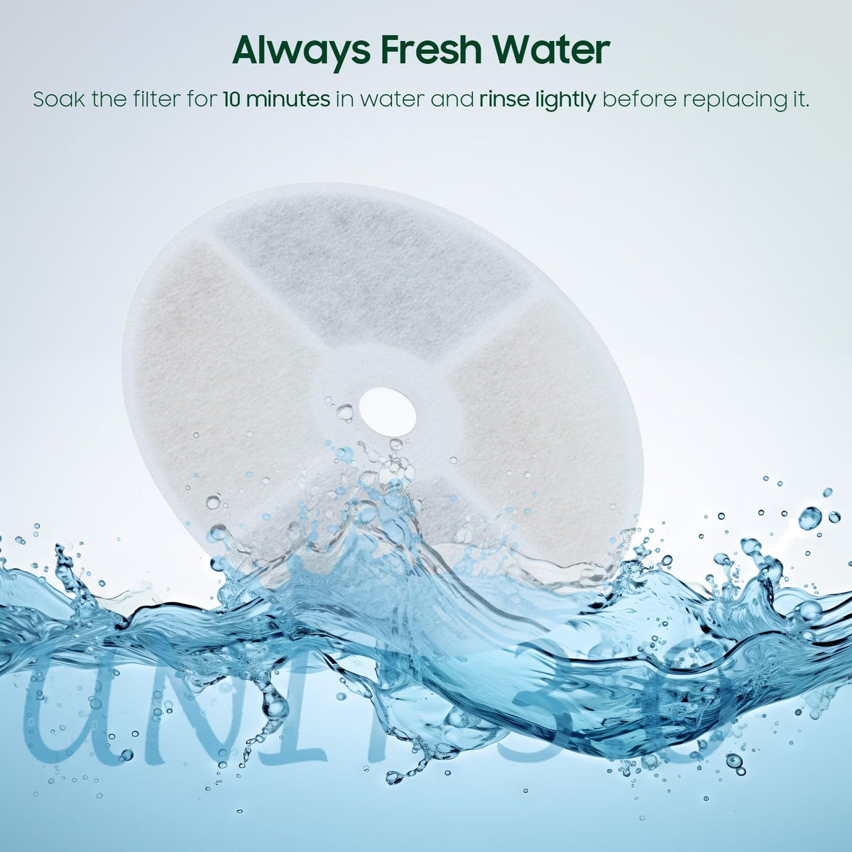 10 PCS Plastic Reduced Version Pet Cat Water Fountain Filters Fit For Solo 2 (10 PCS-No Case)