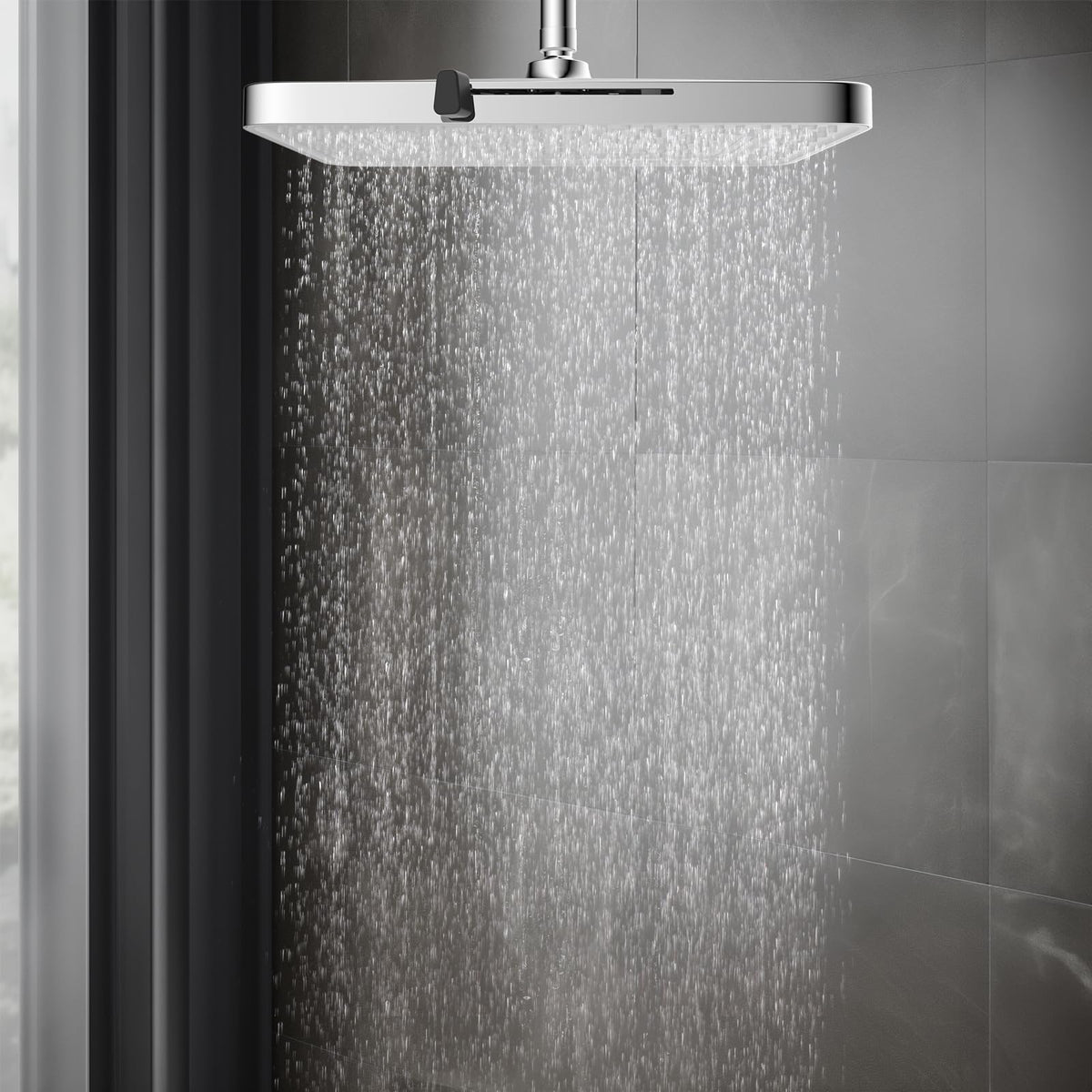 5 Spray Modes Shower Head (Square 13'' / Silver)
