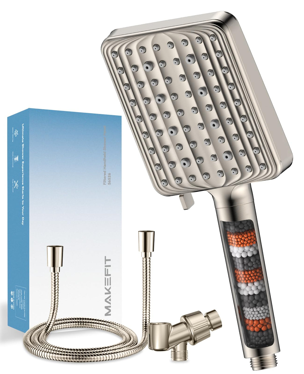 Filtered Shower Head with Handheld (Nickel Brushed)