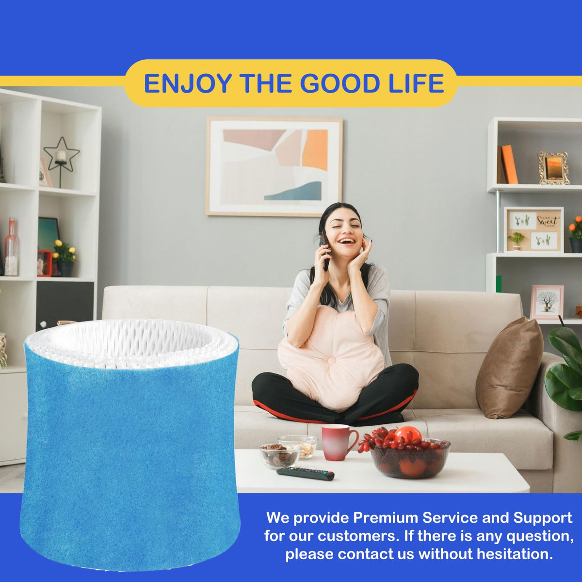 Humidifier Wicking Filter Replacement 2.0 Compatible with Canopy Bedside and Nursery Humidifier 2.0 (Blue)