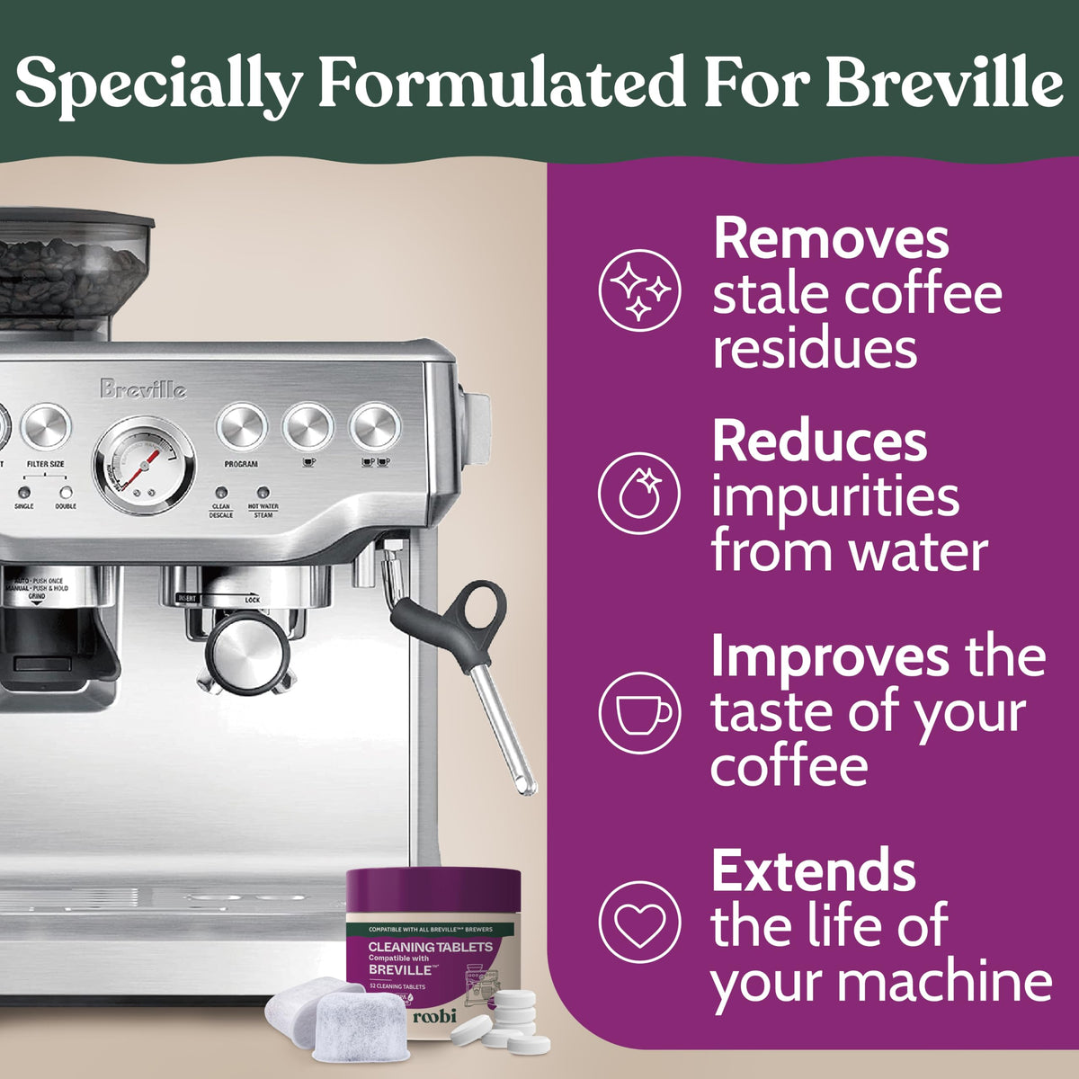 Breville Compatible Espresso Machine Cleaning & Maintenance Kit (Cleaning Kit)