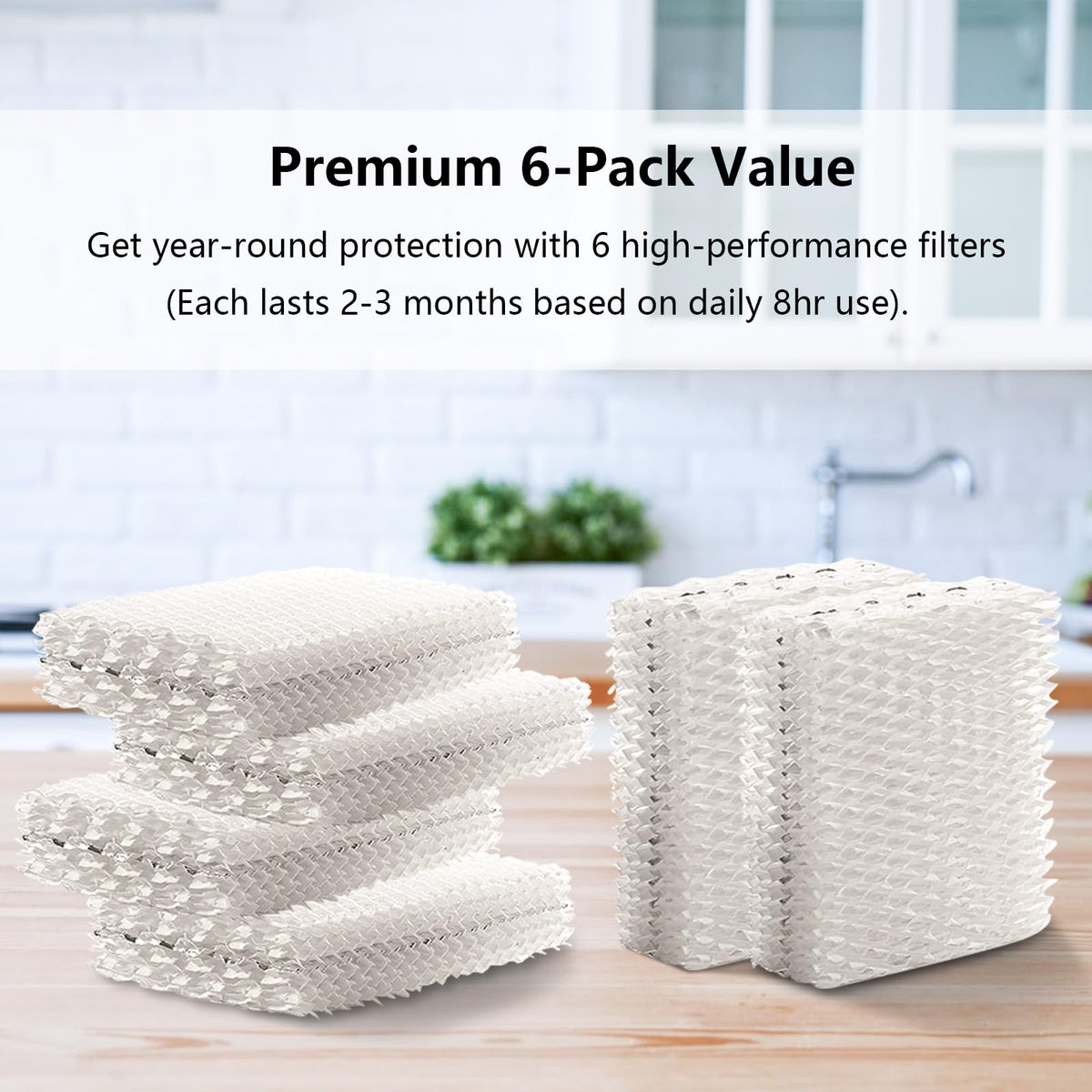 4 Pack Replacement for Equate WF813 Humidifier Filters EQWF813 EQ