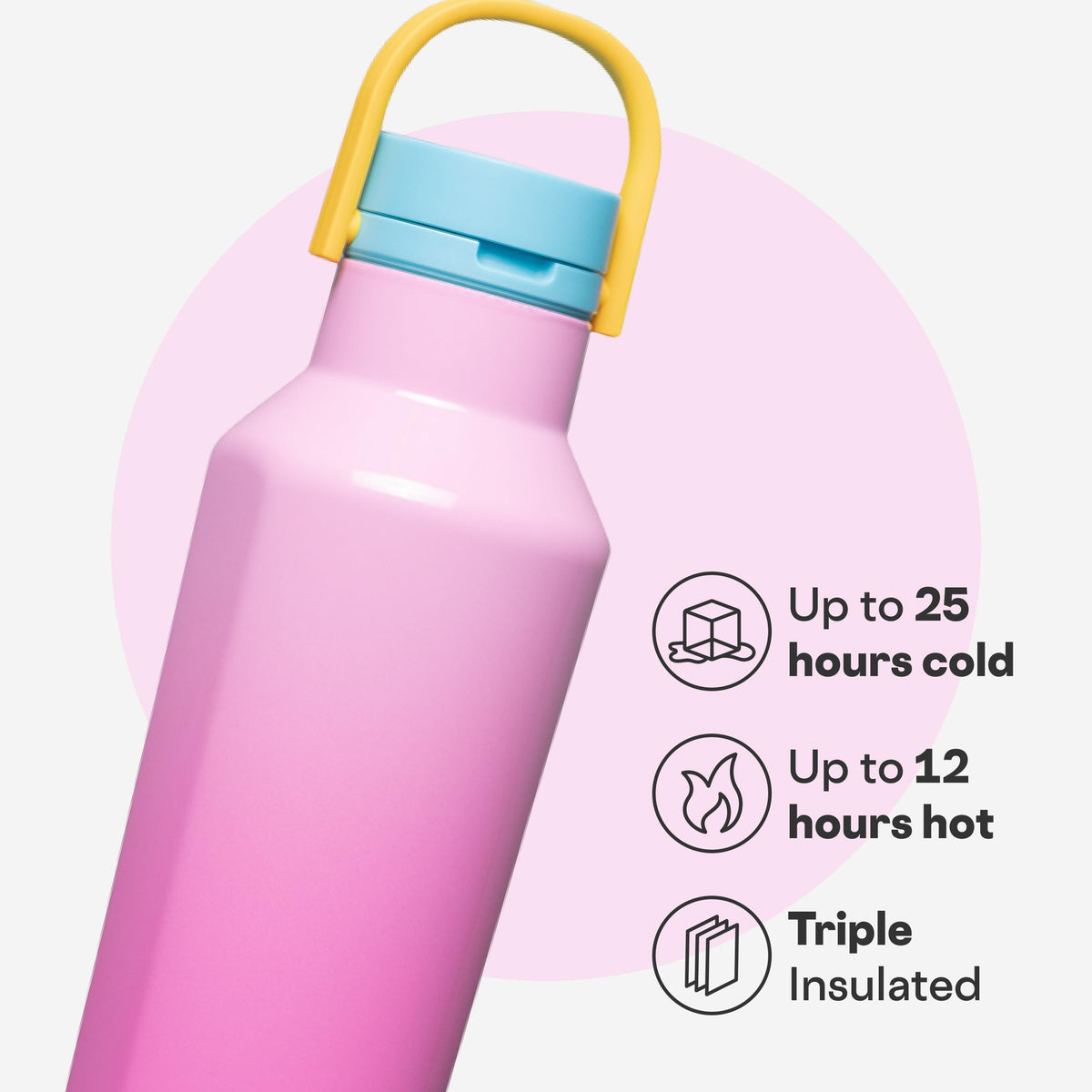 Sport Canteen 20 oz Triple Insulated Bottle (Pink Pop / 20 Ounce)