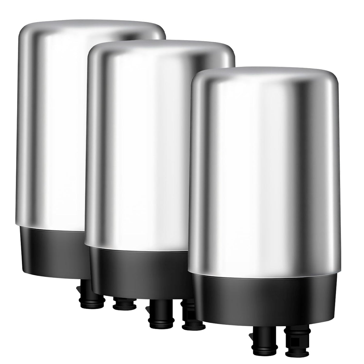 Faucet Water Filter (Chrome / 3 Count (Pack of 1))
