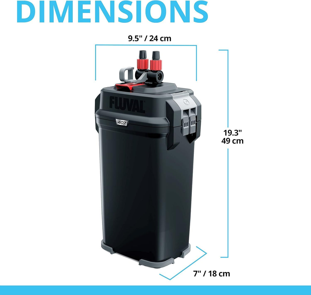 407 Performance Canister Filter for Aquariums Up to 100 Gallons (100 Gallons)