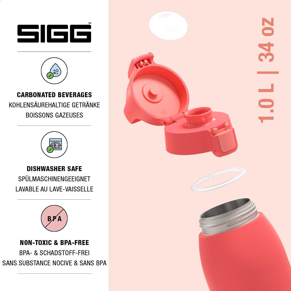 Stainless steel insulated water bottle (1.0 L / Watermelon)