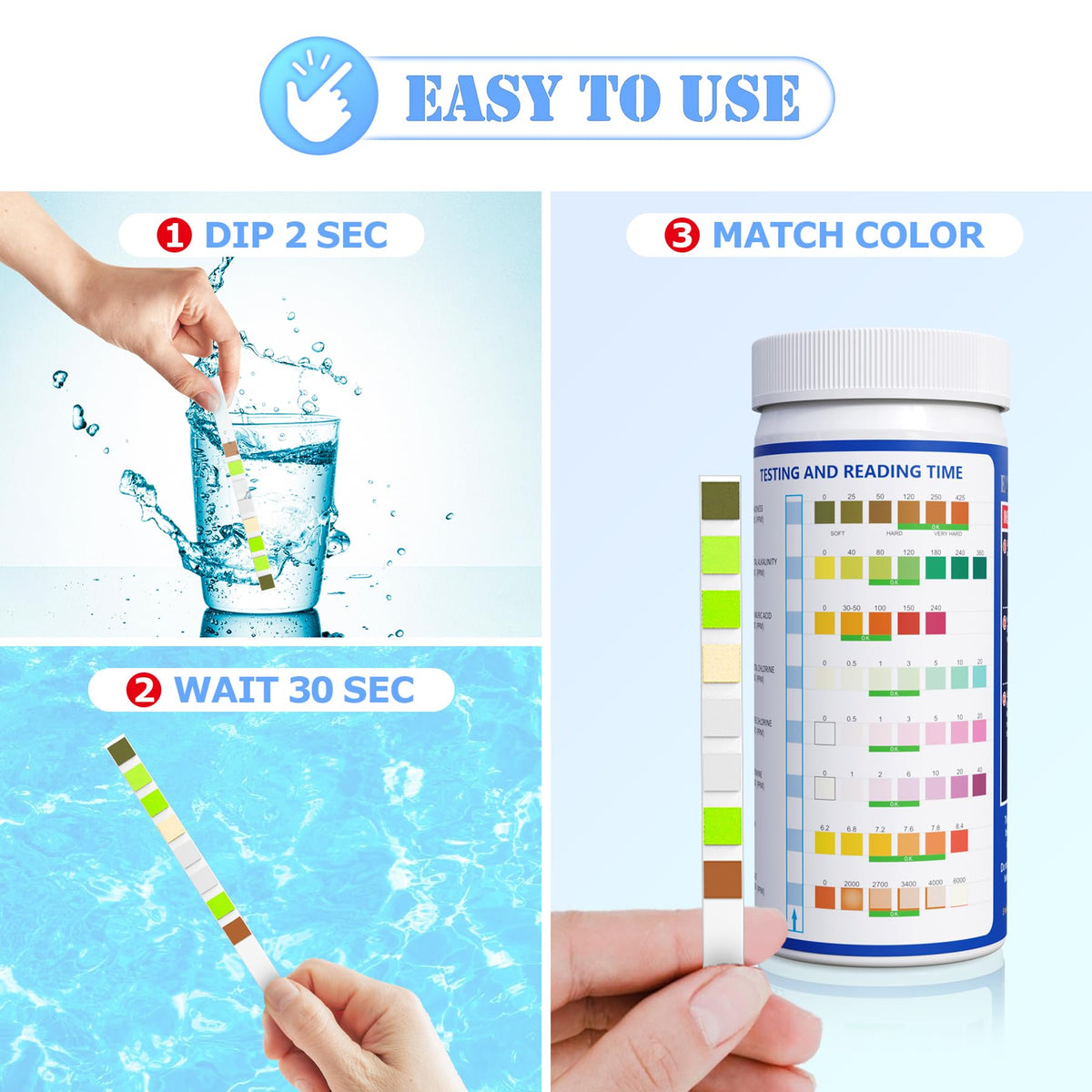 Salt Pool Test Strips Salt Water Pool Testing Kit