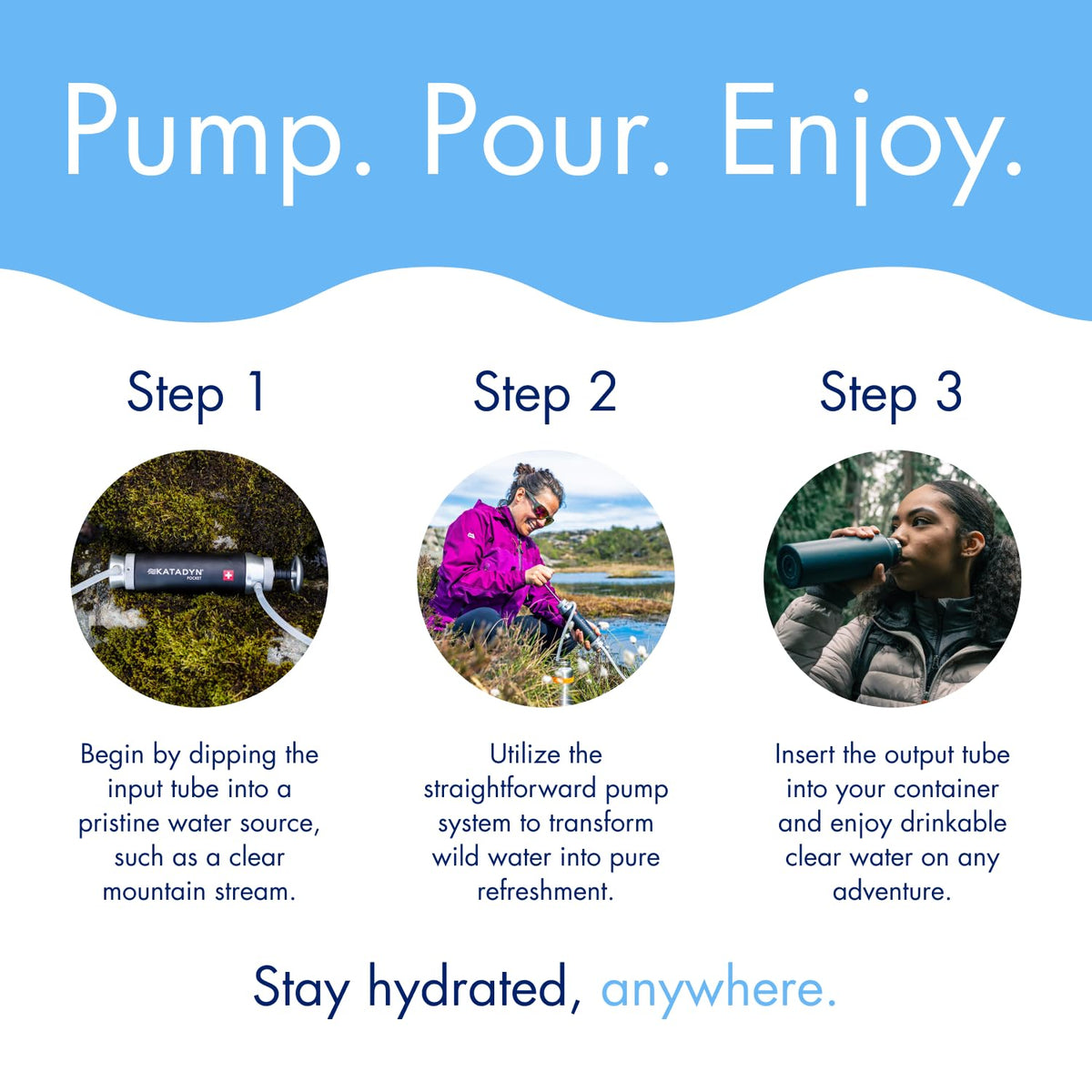Pocket Ceramic Hand Pump Water Filter