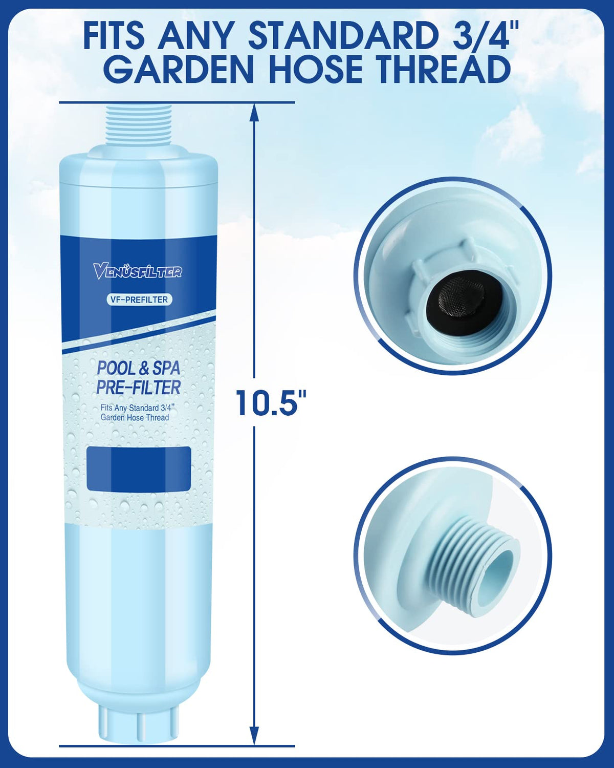 Garden Hose Filter for Filling Hot Tub (1 pack)