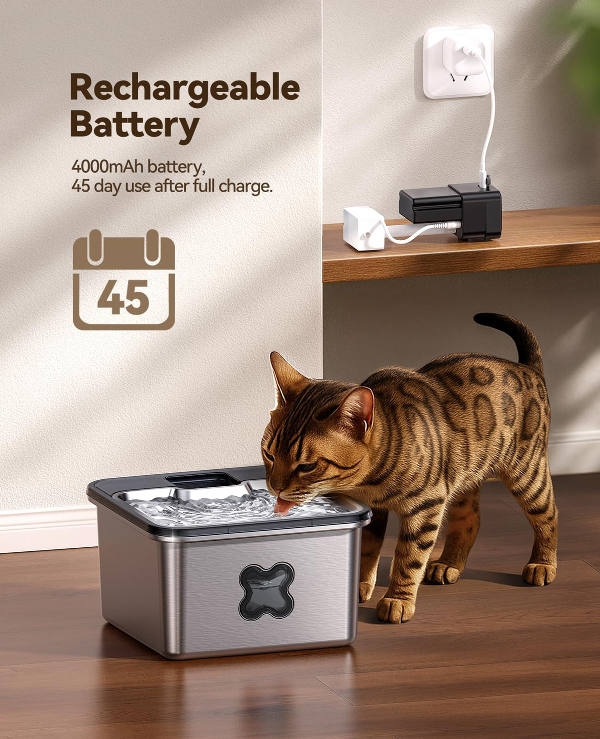 Cordless Cat Water Fountain