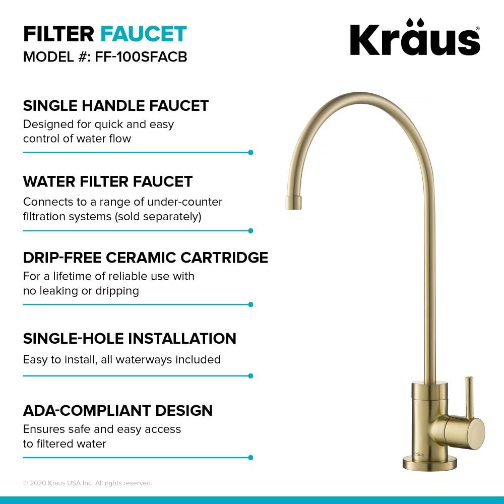Purita 100% Lead (Spot-Free Antique Champagne Bronze / Filter Faucet)
