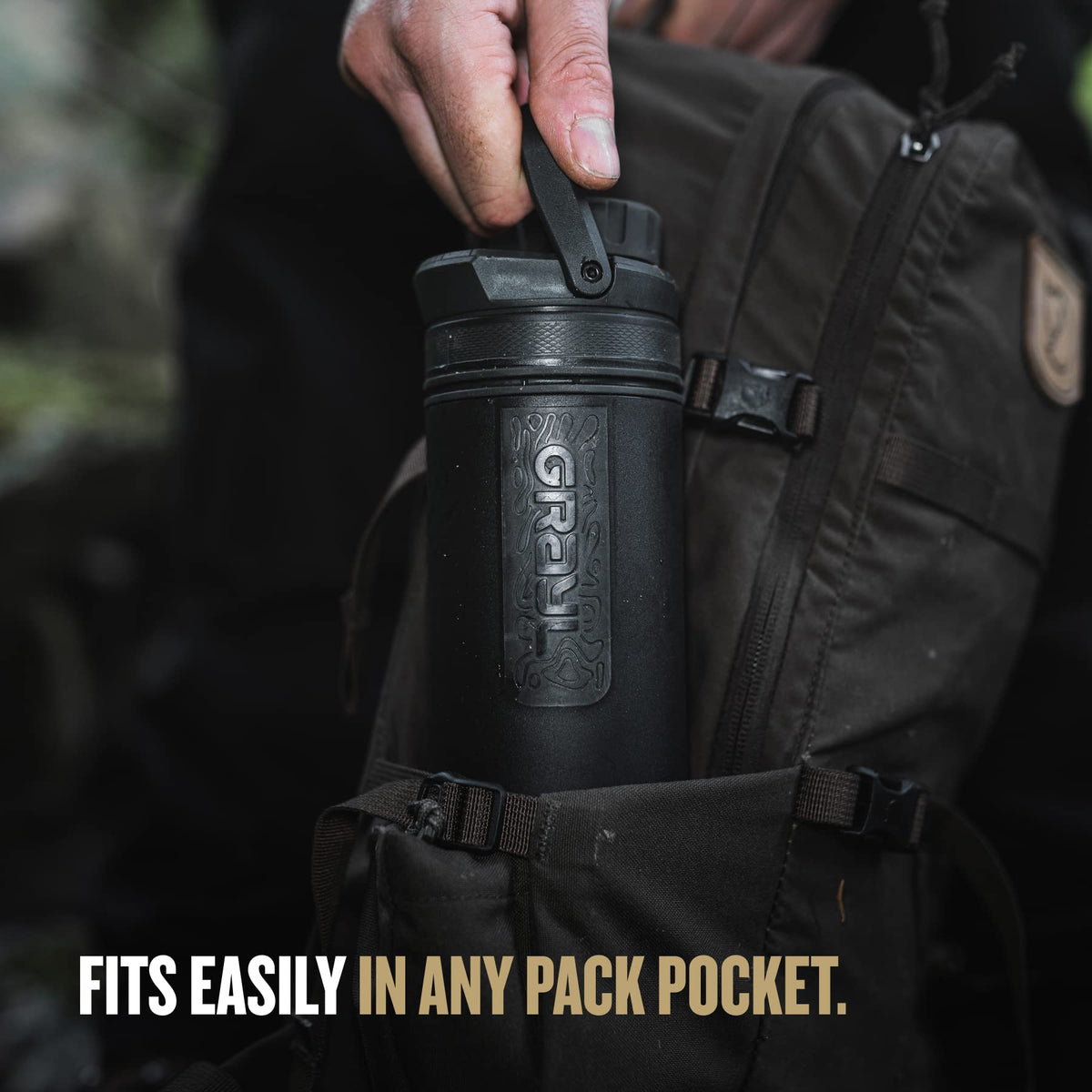 UltraPress 16.9 oz Water Purifier & Filter Bottle (Covert black)