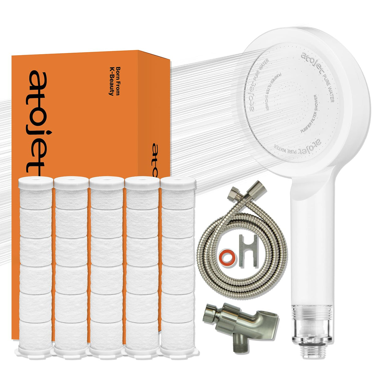 Premium Filter Shower Rooted in Korea’s Luxury Beauty Culture (White)