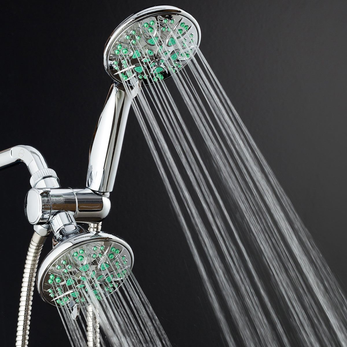 Antimicrobial (2.5 Gallons Per Minute / Chrome / Coral Green Jets)