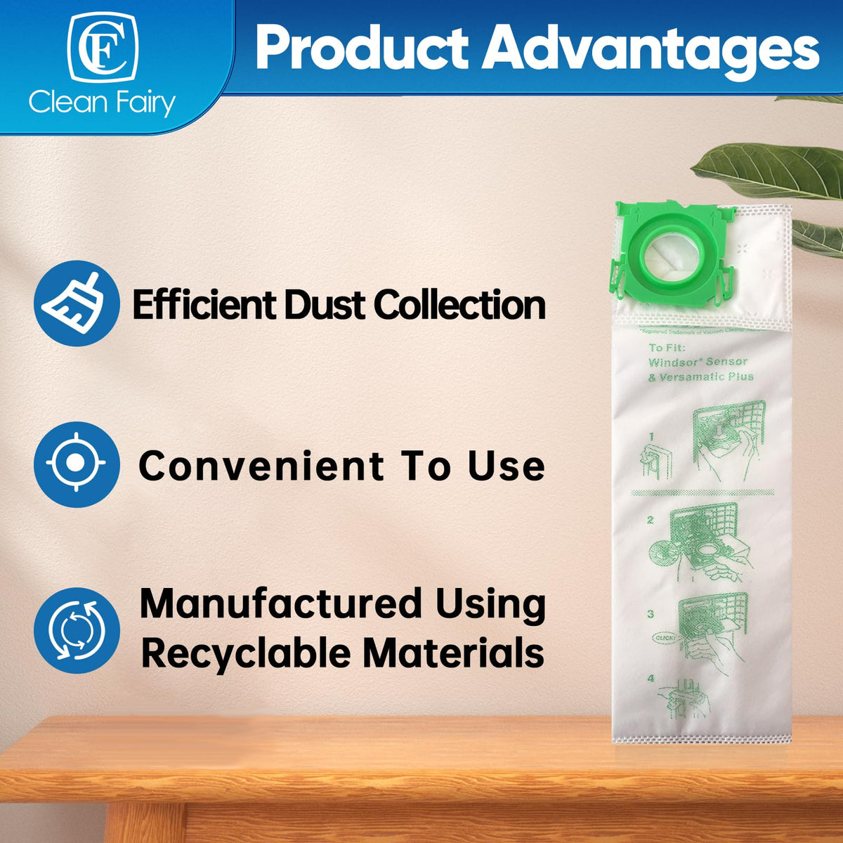 12PK Micro Vacuum Bags for Sebo C