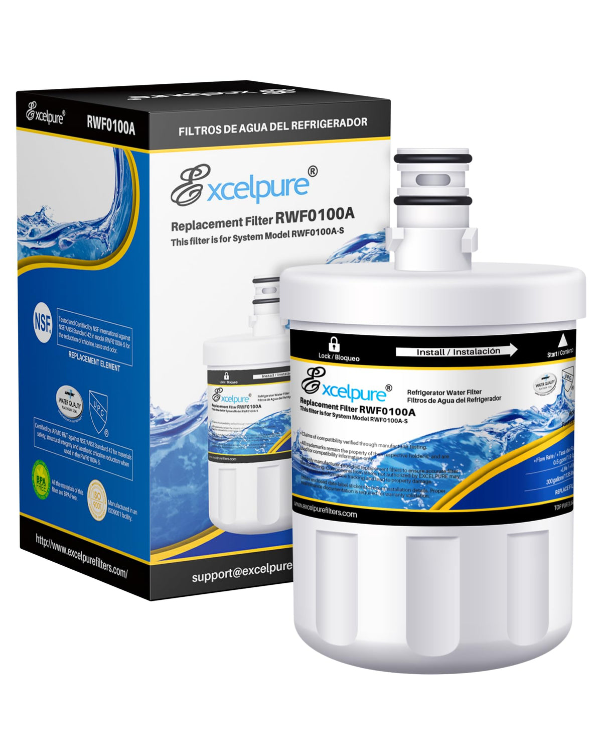 RWF0100A Water Filter Replacement for LG LT500P 5231JA2002A 1PACK (1 Count (Pack of 1))