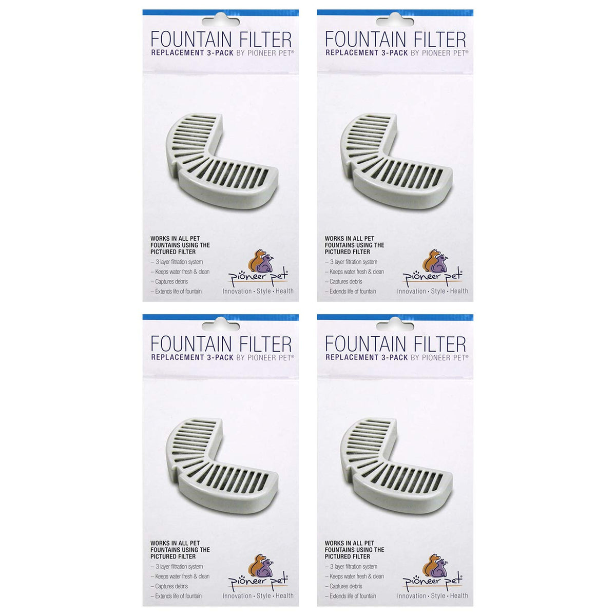 Replacement Filters for Ceramic & Stainless Steel Fountains (12 filters)