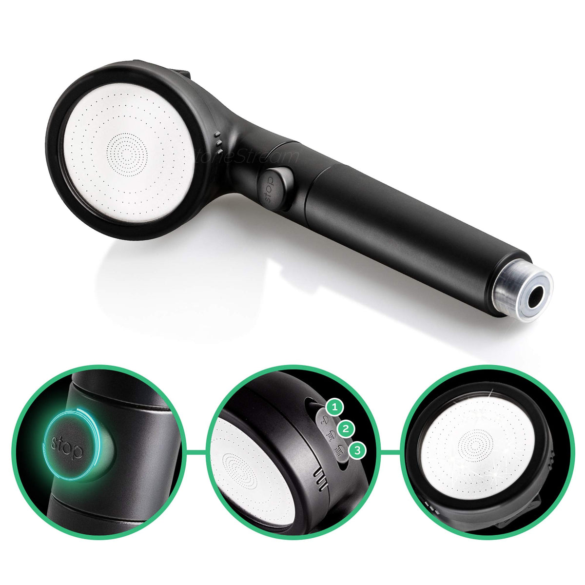 Original StoneStream® EcoPower Shower Head System (Vitamin C Hard Water Kit)
