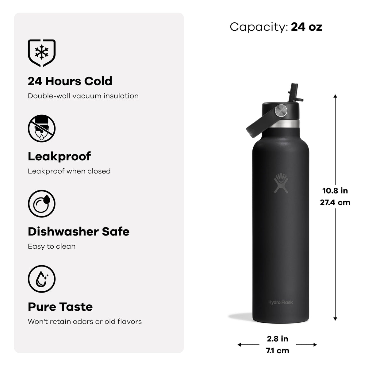 Water Bottle Insulated Stainless Steel (24 Oz / Mermaid Green)