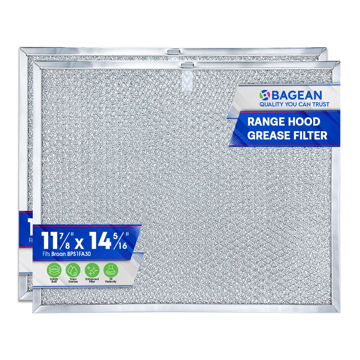Stove Vent Filter 11.8x14.3" BPS1FA30 Fits Nutone Broan Range Hood Filter