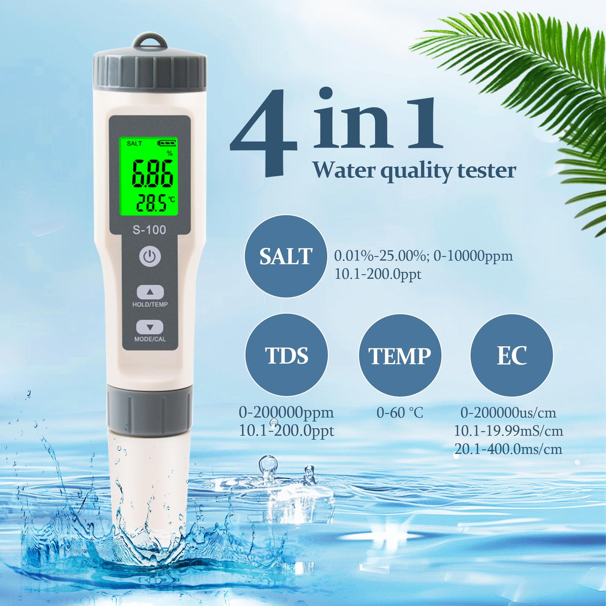 TDS Meter 4 in 1 Water Tester TDS (4-1)