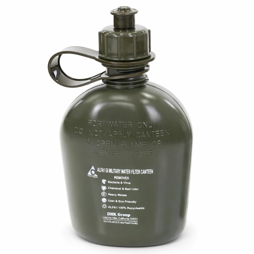 ALFA1 GI Canteen with Quick Dispensing Cap & Strap