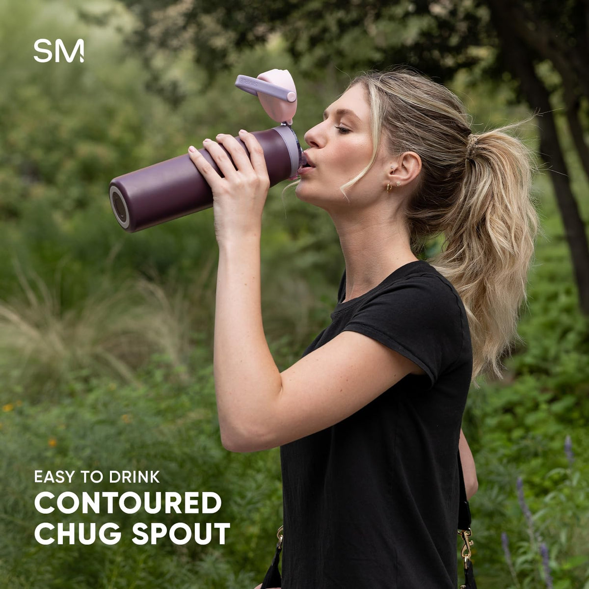 Insulated Sport Water Bottle with Chug Lid (24 Ounces / -Steele)