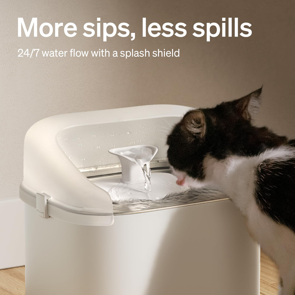 Splash Shield for 3L Dockstream 2 Cat Water Fountain (White / Splash Shield)