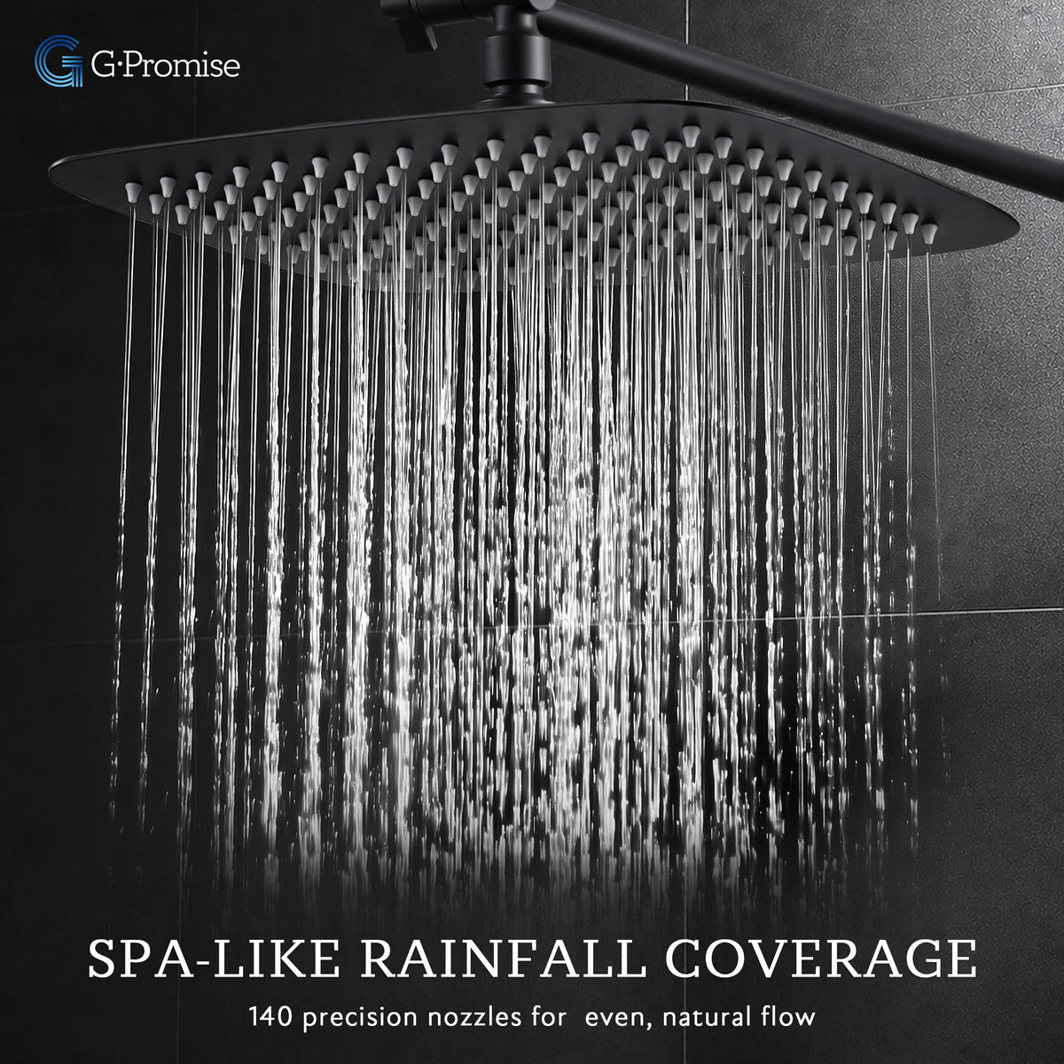 All Metal 12" Rain Shower Head with Handheld for Bathroom Upgrade (12 Inches / Matte Black)