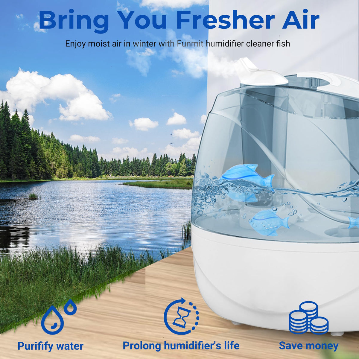 Humidifier Cleaning Fish (Blue)