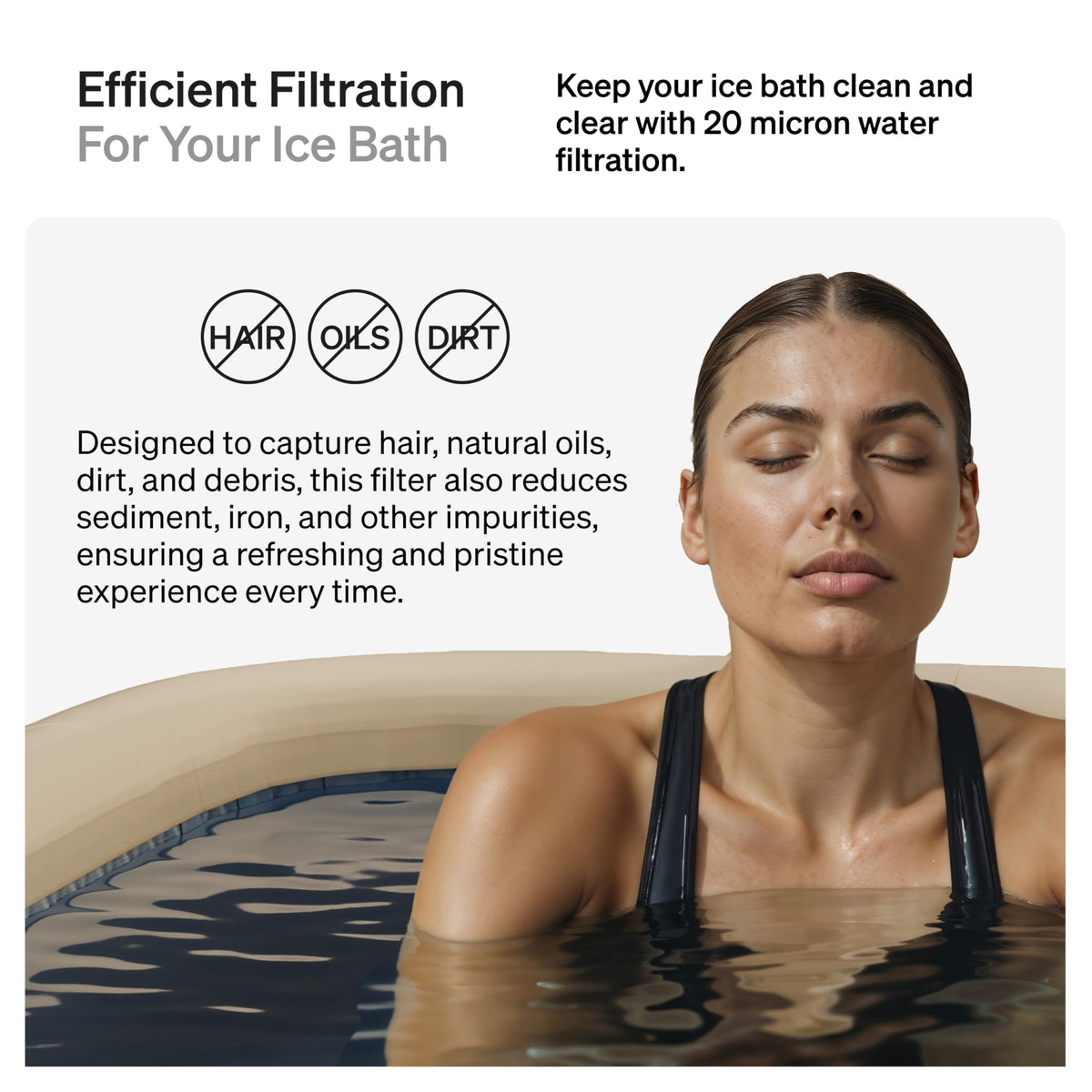 10" x 2.5" Cold Plunge Water Filter 20 Micron (New Packaging)