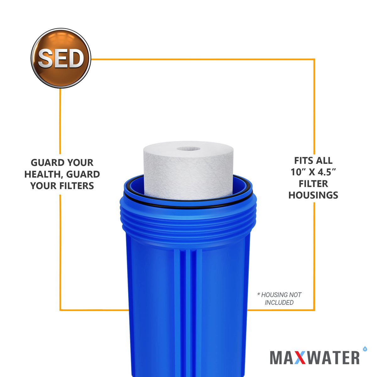 10" x 4.5" Whole House Sediment Filter Cartridge Replacement (1 Micron / 1)