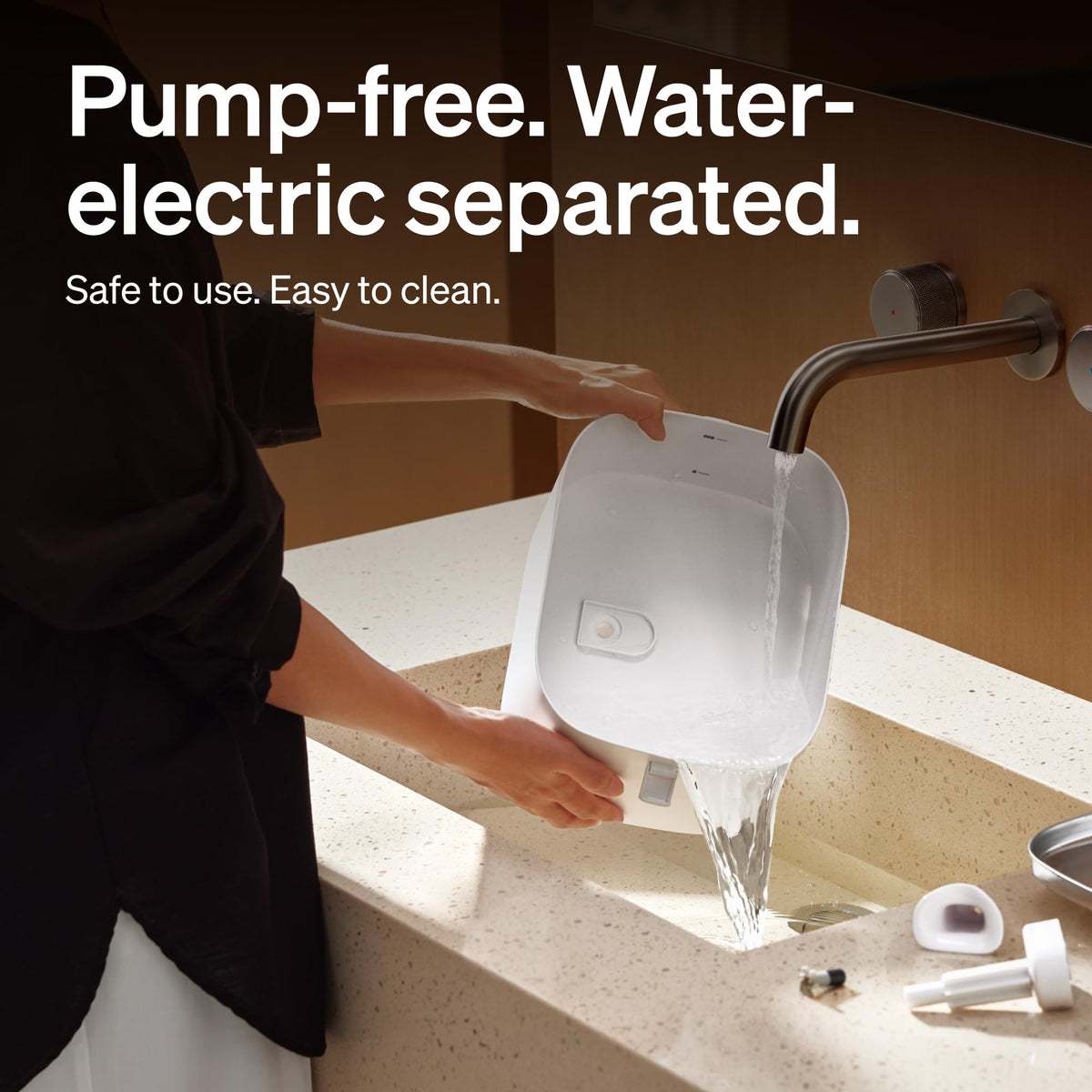 Upgrade Cat Water Fountain Stainless Steel Tray (White / Fountain)