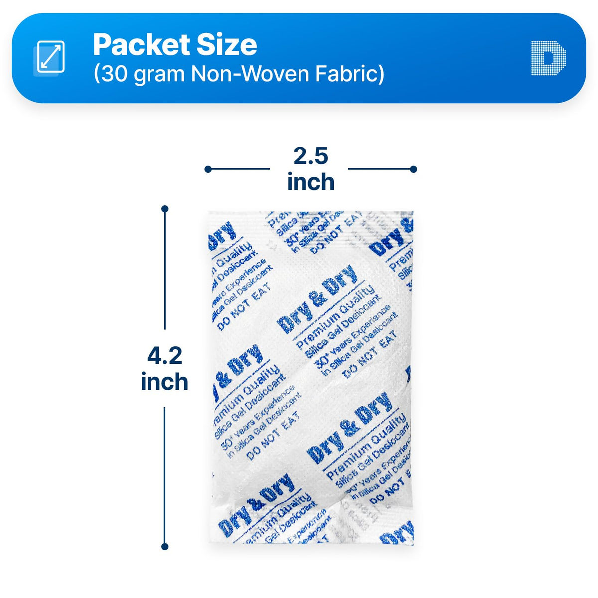 30 Gram [500 Packets] Silica Gel Packets Desiccants (30 Gram)
