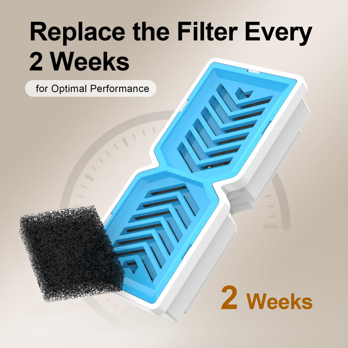 409 Replacement Dog Fountain Filters for 7L Pet Fountain